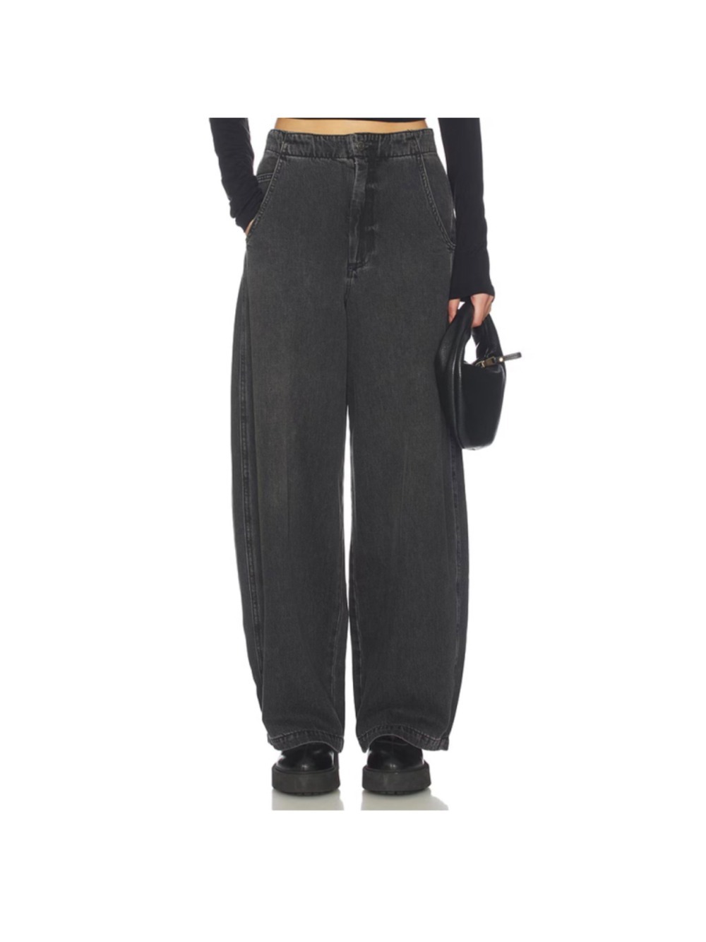 NWT Pistola Lottie High Rise Relaxed Bowed Jeans Zen Size 27 - Picture 5 of 8